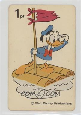 1968 Ed-U-Cards Donald Duck Card Game - [Base] #1pt.1 - Donald Duck (Raft) [Poor to Fair]