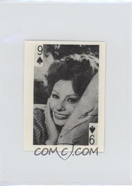 1969 Globe Imports Playing Cards - Gas Station Issue [Base] #9S - Sophia Loren