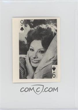 1969 Globe Imports Playing Cards - Gas Station Issue [Base] #9S - Sophia Loren