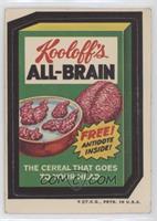 All-Brain Cereal [Poor to Fair]