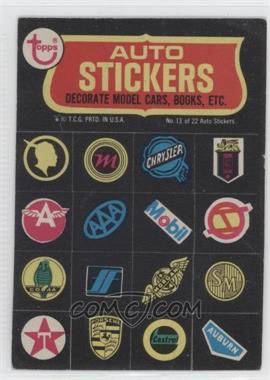 1974 Topps Evel Knievel - Auto Stickers #13 - Logos [Good to VG‑EX]
