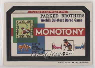 1974 Topps Wacky Packages Series 6 - [Base] #_MONO - Monotony