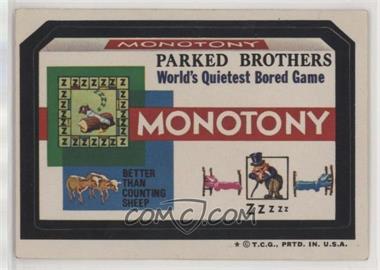 1974 Topps Wacky Packages Series 6 - [Base] #_MONO - Monotony