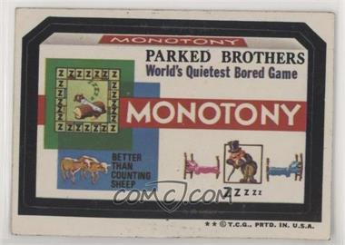 1974 Topps Wacky Packages Series 6 - [Base] #_MONO - Monotony