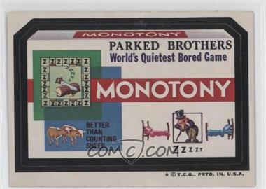 1974 Topps Wacky Packages Series 6 - [Base] #_MONO - Monotony