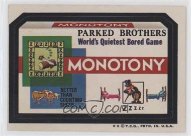 1974 Topps Wacky Packages Series 6 - [Base] #_MONO - Monotony