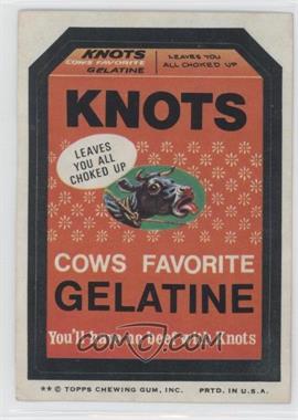 1974 Topps Wacky Packages Series 8 - [Base] #_KNOT - Knots Gelatine