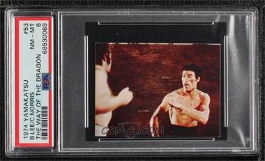 1974 Yamakatsu Towa Bruce Lee Dragon Series - [Base] #53 - Bruce Lee, Chuck Norris [PSA 8 NM‑MT]