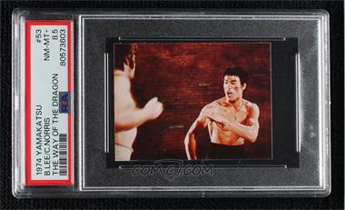 1974 Yamakatsu Towa Bruce Lee Dragon Series - [Base] #53 - Bruce Lee, Chuck Norris [PSA 8.5 NM‑MT+]
