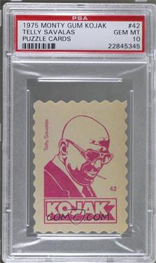 1975 Monty Gum Kojak Puzzle Cards - [Base] #42 - Kojak [PSA 10 GEM MT]