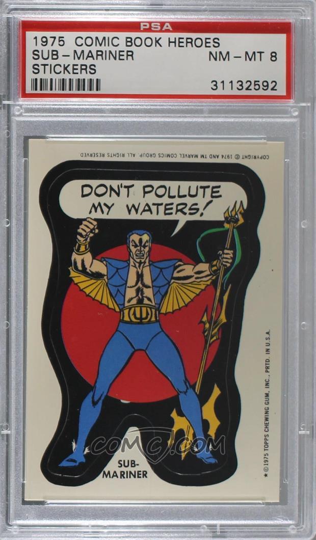 1975 topps marvel comic book heroes base white back suma