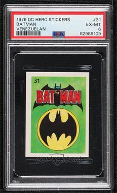 1976 DC Super Hero Stickers Venezuelan - [Base] #31 - Batman [PSA 6 EX‑MT]