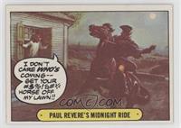 Paul Revere's Sore Throat Improving