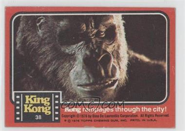 1976 Topps King Kong - [Base] #38 - Kong rampages through the city! [Good to VG‑EX]
