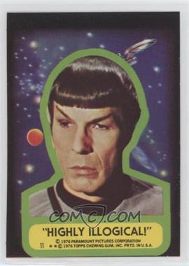 1976 Topps Star Trek - Stickers #11 - "Highly Illogical"