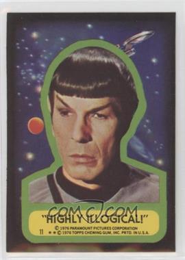 1976 Topps Star Trek - Stickers #11 - "Highly Illogical"
