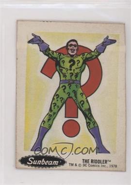 1978 DC Super Hero Stickers - Food Issue [Base] - Sunbeam #14 - The Riddler