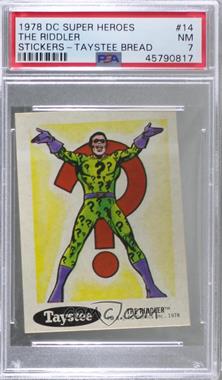 1978 DC Super Hero Stickers - Food Issue [Base] - Taystee #14 - The Riddler [PSA 7 NM]