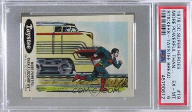 1978 DC Super Hero Stickers - Food Issue [Base] - Taystee #19 - More Powerful than a Locomotive [PSA 6 EX‑MT]