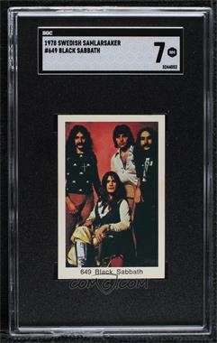 1978 Swedish Samlarsaker - No Period After Number #649 - Black Sabbath [SGC 7 NM]