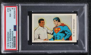1978 Swedish Samlarsaker - Superheroes #32 - Muhammad Ali, Superman [PSA 8 NM‑MT]