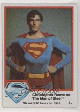 1978 Topps Superman The Movie - [Base] #1 - Christopher Reeve as The Man of Steel