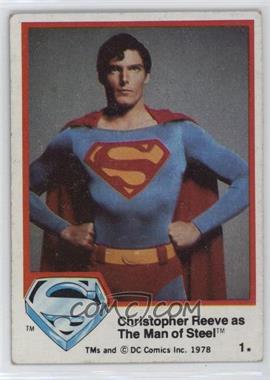1978 Topps Superman The Movie - [Base] #1 - Christopher Reeve as The Man of Steel