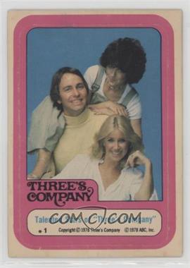 1978 Topps Three's Company - Stickers #1 - Talented Stars of "Three's Company" [Good to VG‑EX]