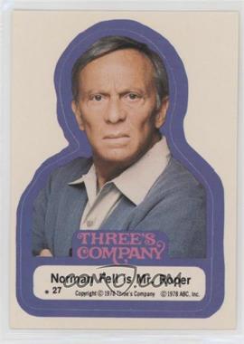 1978 Topps Three's Company - Stickers #27 - Normal Fell is Mr. Roper