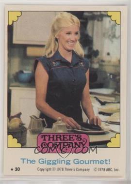 1978 Topps Three's Company - Stickers #30 - The Giggling Gourmet!