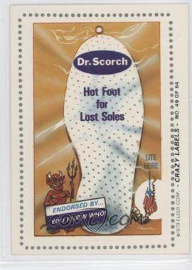 1979 Fleer Crazy Labels - [Base] #49 - Dr. Scorch (Hamburger Belcher Back)