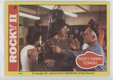 1979 Topps Rocky II - [Base] #16 - Rocky's Training Technique