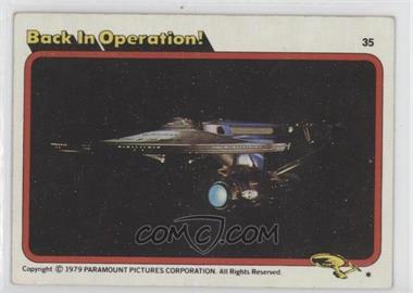 1979 Topps Star Trek: The Motion Picture - [Base] #35 - Back in Operation!