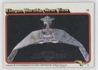 Klingon Warship - Rear View [Good to VG‑EX]