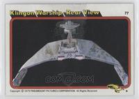 Klingon Warship - Rear View [Poor to Fair]