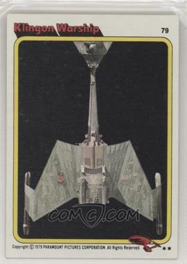 1979 Topps Star Trek: The Motion Picture - [Base] #79 - Klingon Warship [Good to VG‑EX]