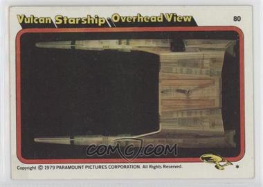 1979 Topps Star Trek: The Motion Picture - [Base] #80 - Vulcan Starship - Overhead View