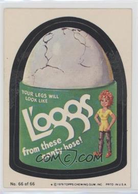 1979 Topps Wacky Packages Rerun Series 1 - [Base] #66.1 - L'oggs (One Star)
