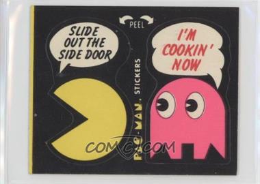 1980 Fleer Pac-Man Stickers - [Base] #11.1 - Slide out the Side Door - I'm Cookin' Now (No Eyes)