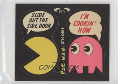 1980 Fleer Pac-Man Stickers - [Base] #11.1 - Slide out the Side Door - I'm Cookin' Now (No Eyes)