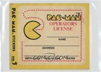 Pac-Man Operators License (No Eyes)