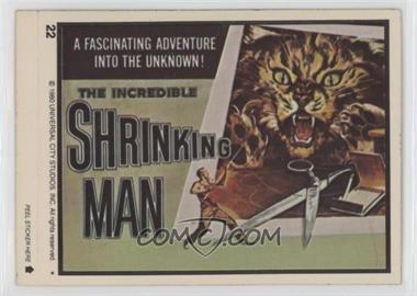 1980 Topps Creature Feature You'll Die Laughing - Monster Hall of Fame/Movie Posters Stickers #22 - The Incredible Shrinking Man