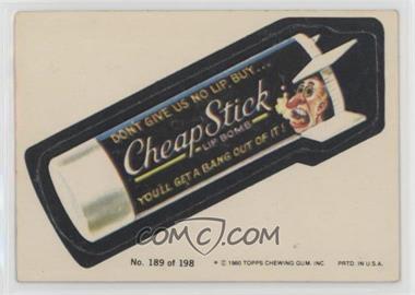 1980 Topps Wacky Packages Series 3 - [Base] #189 - Cheapstick