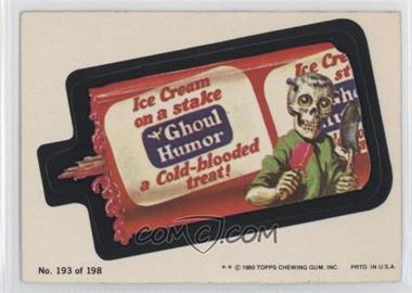 1980 Topps Wacky Packages Series 3 - [Base] #193 - Ghoul Humor