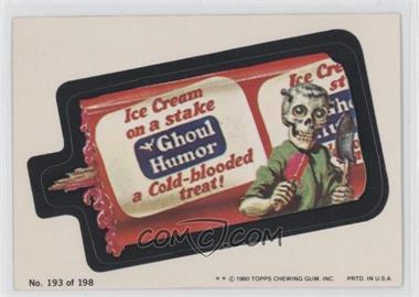 1980 Topps Wacky Packages Series 3 - [Base] #193 - Ghoul Humor