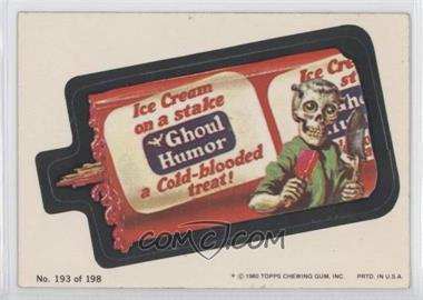 1980 Topps Wacky Packages Series 3 - [Base] #193 - Ghoul Humor