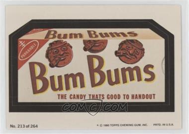 1980 Topps Wacky Packages Series 4 - [Base] #213 - Bum Bums