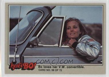 1981 Fleer Here's Bo! - [Base] #59 - Bo loves her V.W. convertible