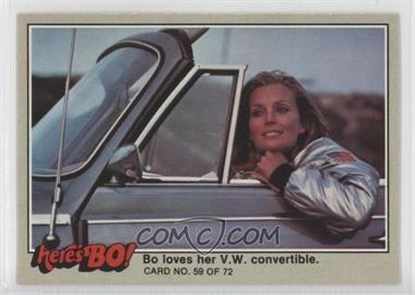 1981 Fleer Here's Bo! - [Base] #59 - Bo loves her V.W. convertible