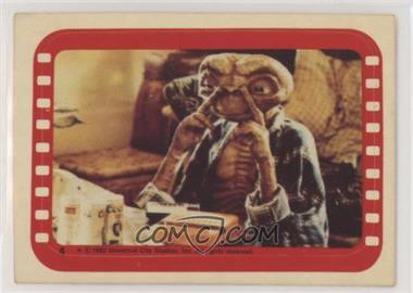 1982 Topps E.T. The Extra Terrestrial in His Adventure on Earth - Stickers #4 - E.T. The Tipsy Alien